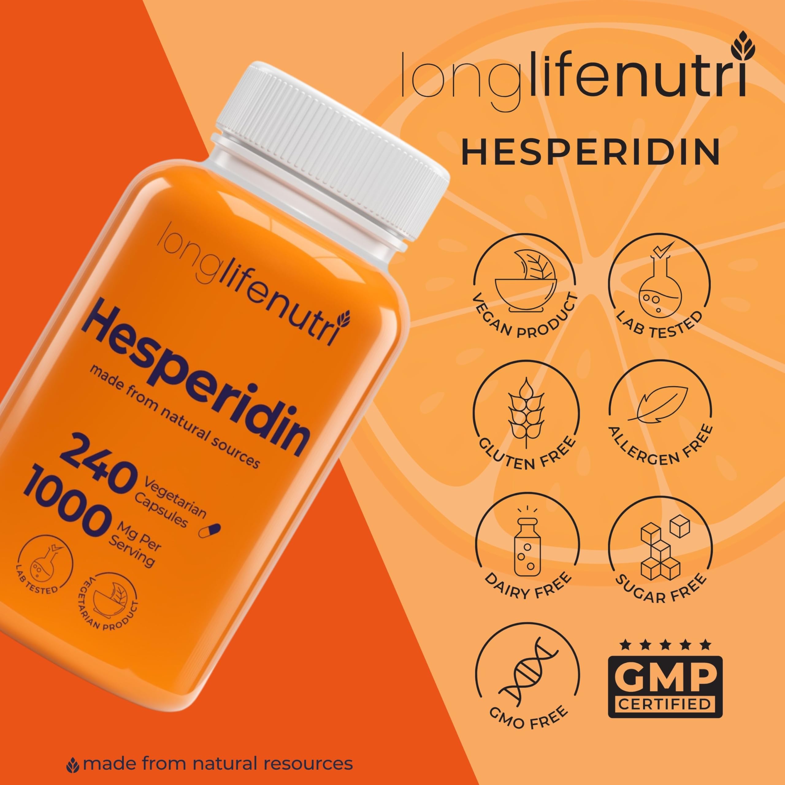 Pilulier offert avec chaque commande LongLifeNutri Hesperidine.