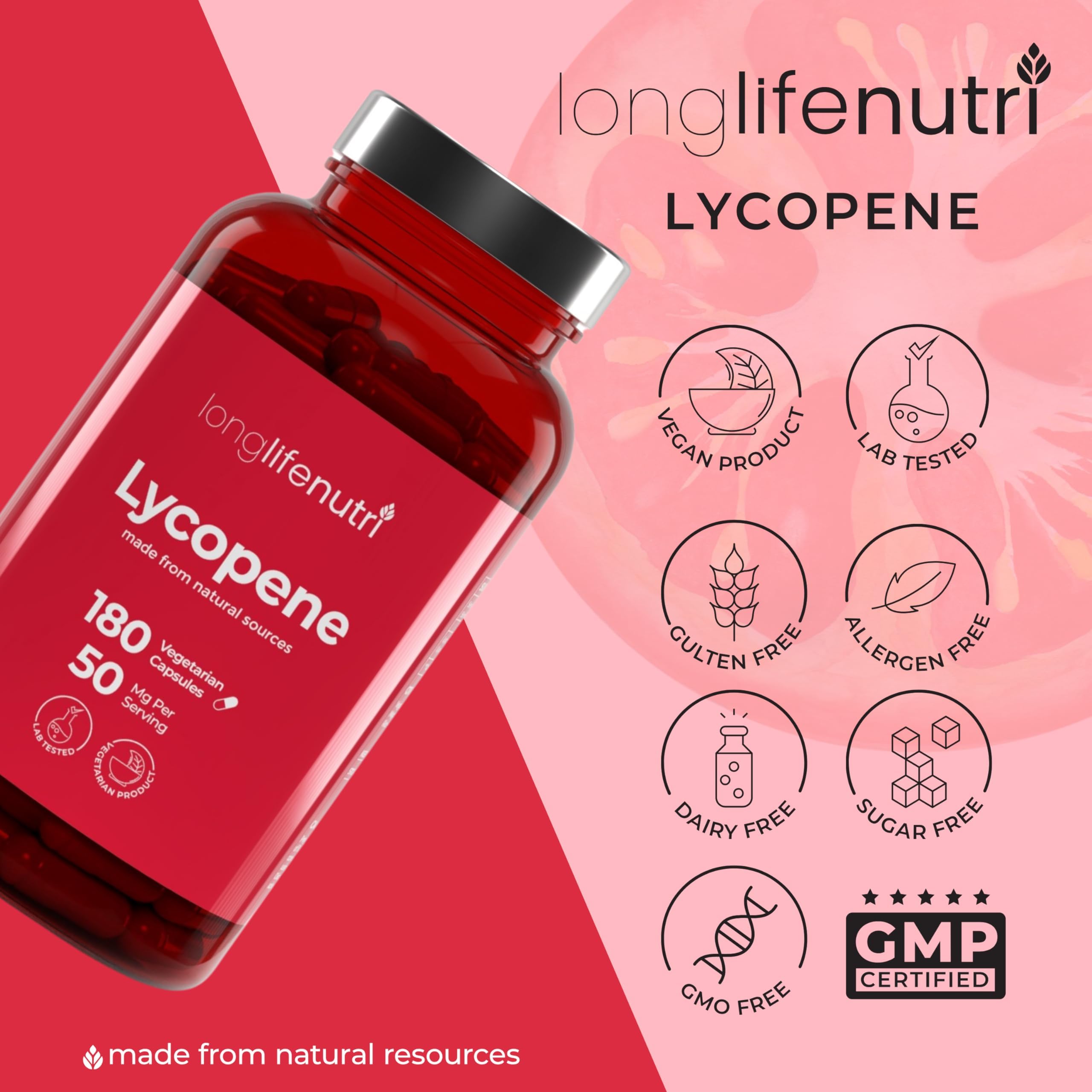 LongLifeNutri Lycopène prise unique: intégration facile dans la journée