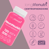 Capsules végétariennes NeuroNourish, faciles à avaler.