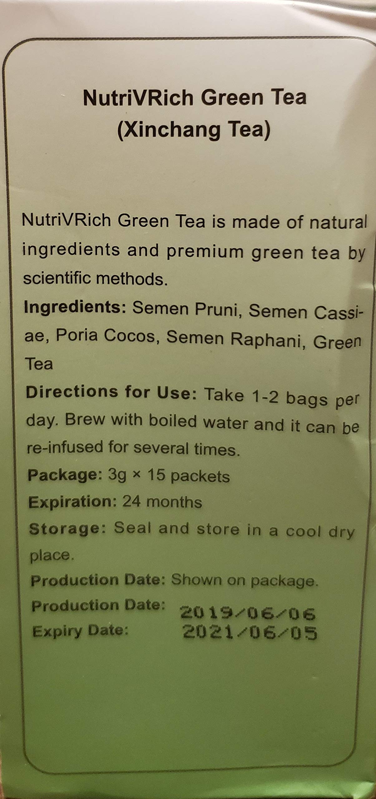 Longrich NutriVRich Thé Vert infusion délicieuse et rafraîchissante