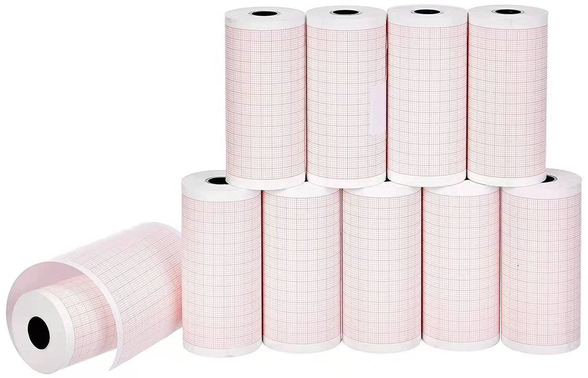 LongTeco papier ECG 10 rouleaux pour impressions nettes et fiables.