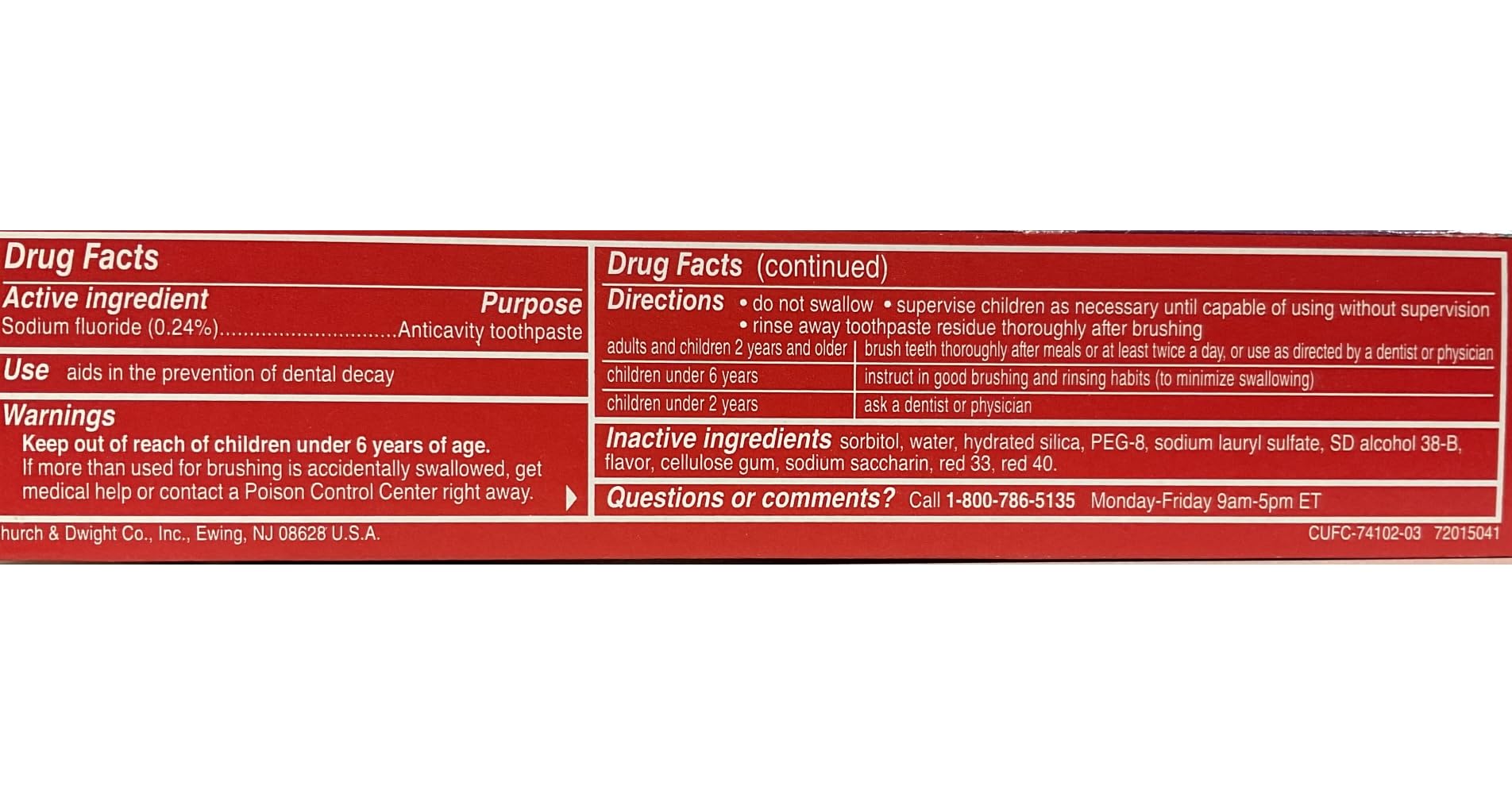 LOQFA Close-Up dentifrice gel rouge cannelle, saveur épicée et format pratique.