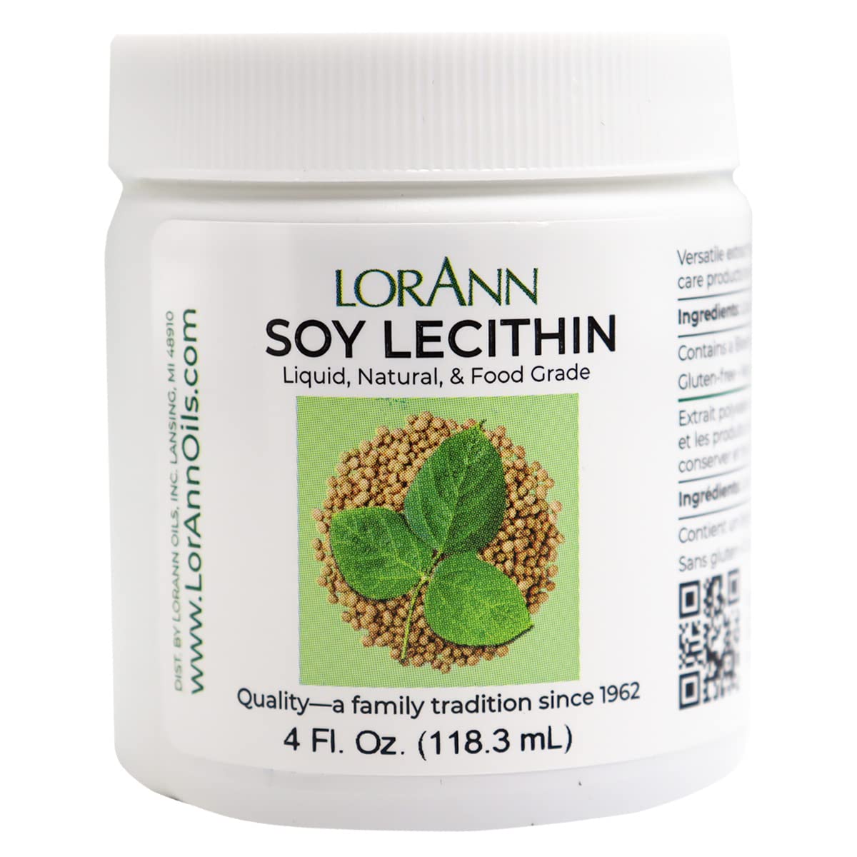 LorAnn Lecithine liquide dans son bocal, utile comme émulsifiant pour chocolat.