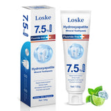 Loske Hydroxyapatite - emballage du produit, texture douce pour l'émail sensible.