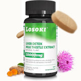 Losoki Détox Foie, bouteille vue avant, soutien potentiel du foie dans votre routine quotidienne.