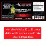 Emballage Pine Pollen Tincture Lost Empire Herbs – format portable.
