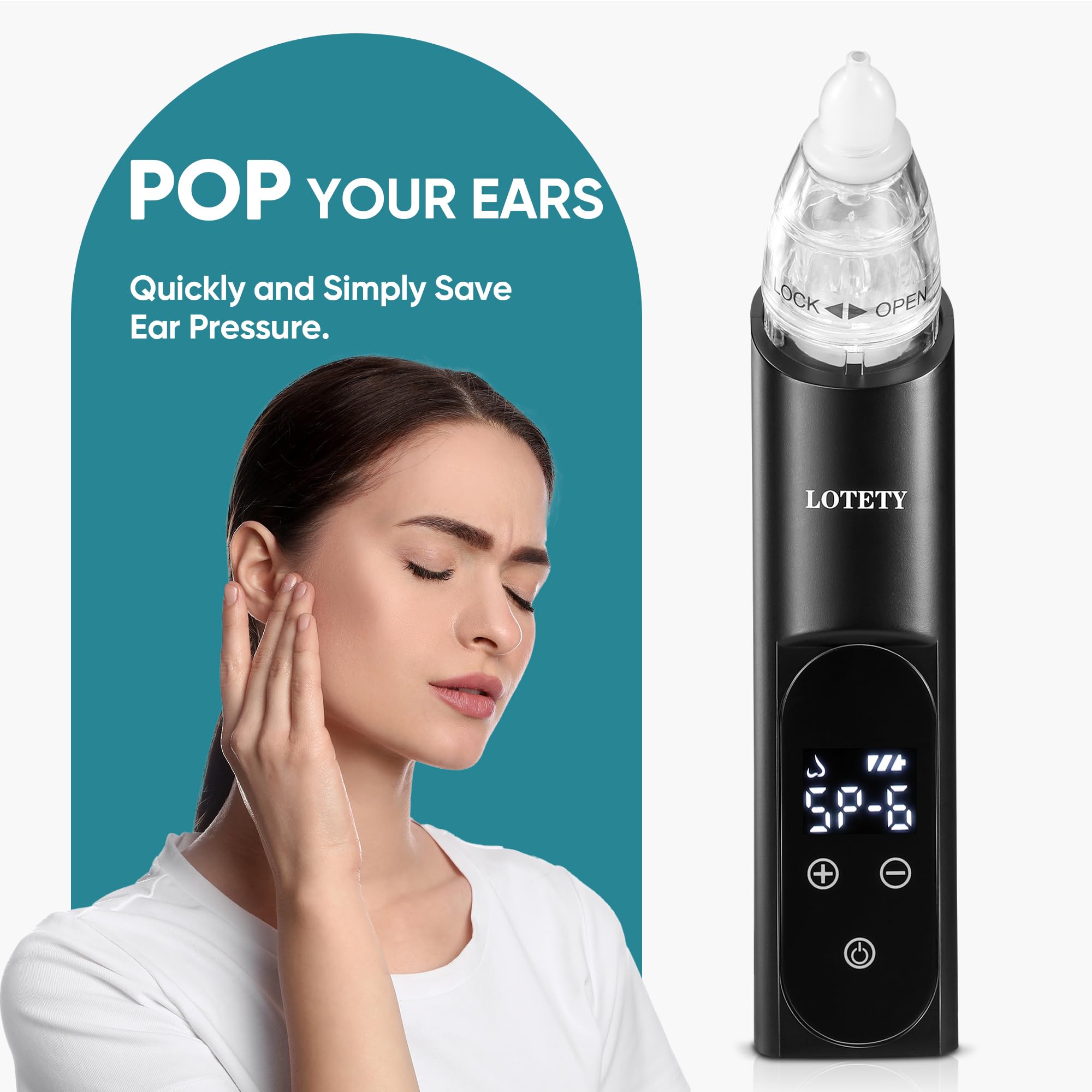 LOTETY débouche-trompe d Eustache écran tactile clair pour contrôle facile.