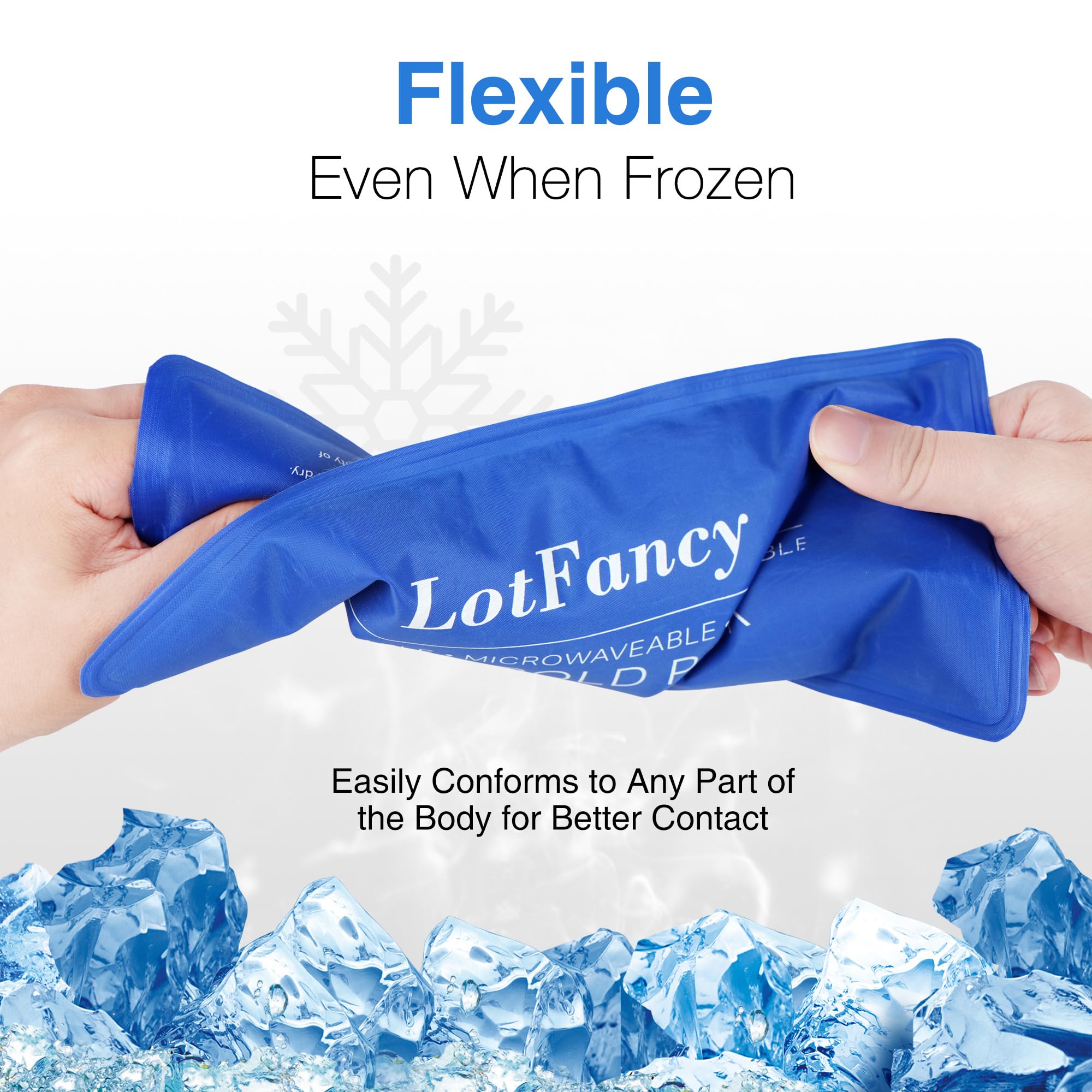 LotFancy compresse-gel micro-ondes et congélation, réglages rapides.