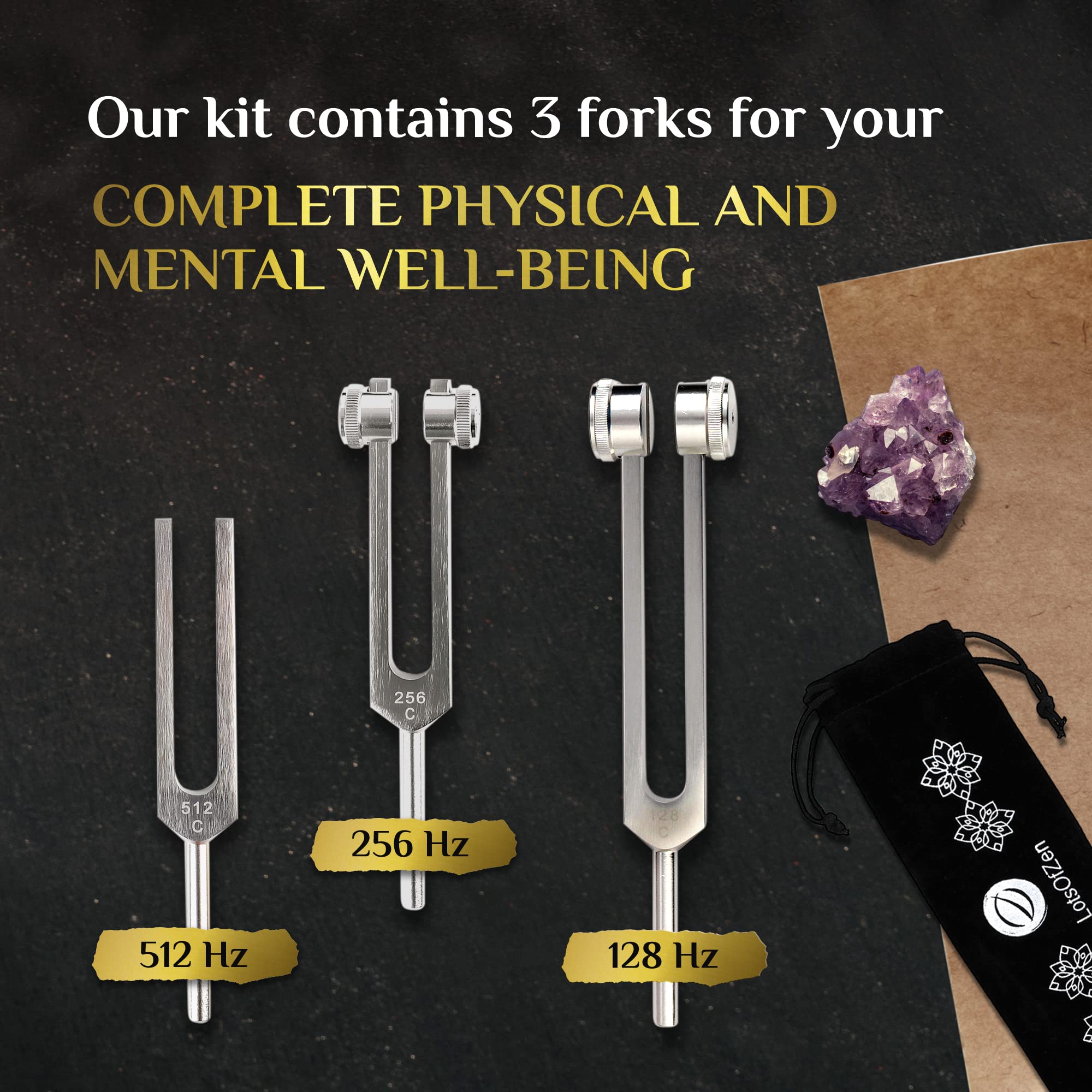 LOTS OF ZEN coffret cadeau diapasons, idéal pour un cadeau bien-être.