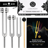 LOTS OF ZEN ensemble de diapasons 128 Hz, 256 Hz et 512 Hz pour harmoniser l'énergie en méditation.