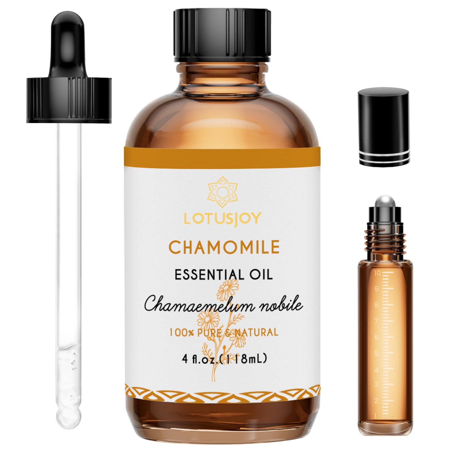 LOTUSJOY huile essentielle camomille pure pour peau, usage apaisant et doux