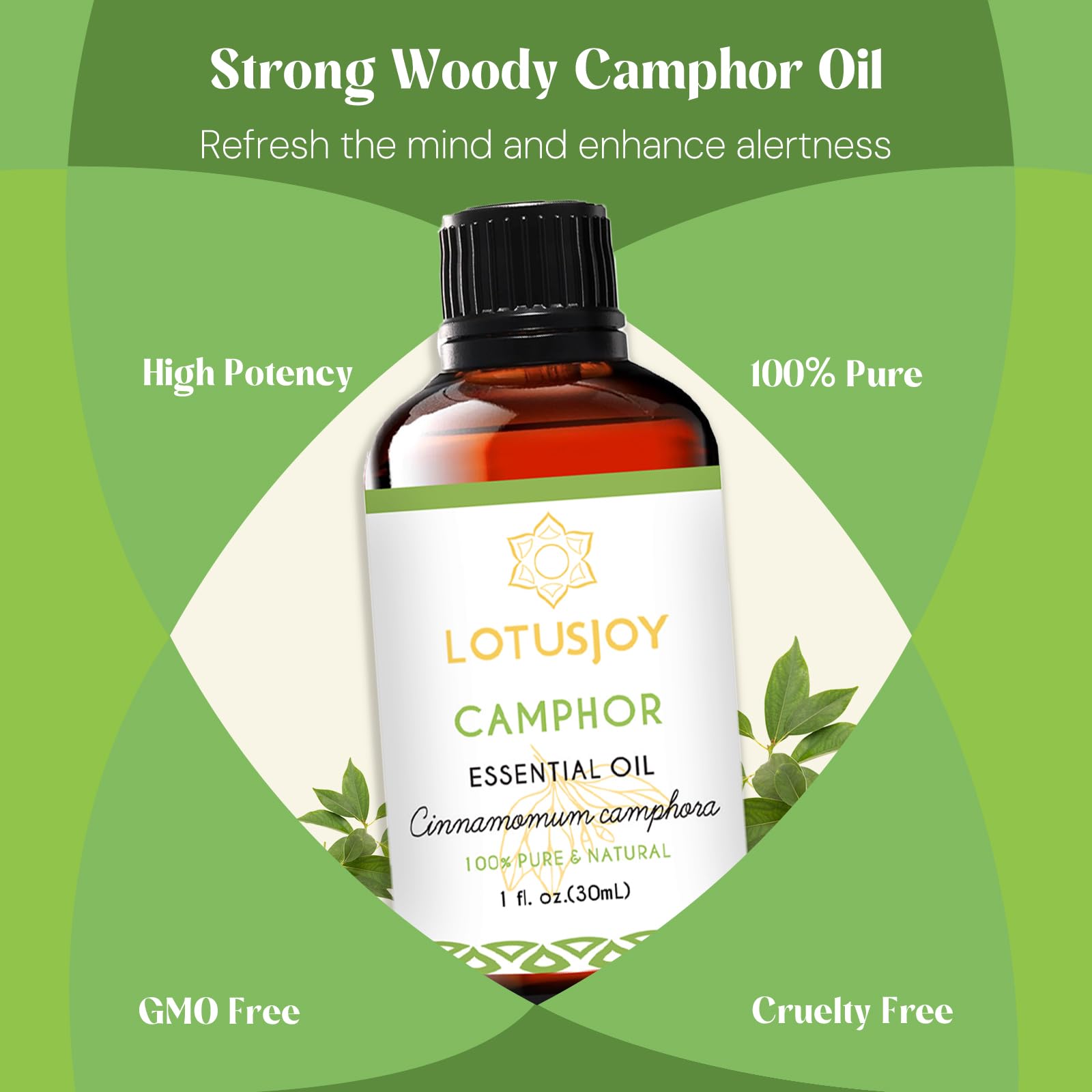 LotusJoy huile camphre utilisée pour massage doux à domicile.