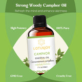 LotusJoy huile camphre utilisée pour massage doux à domicile.