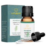 LOTUSJOY huile essentielle aiguilles de pin - bouteille ambrée idéale pour la diffusion.