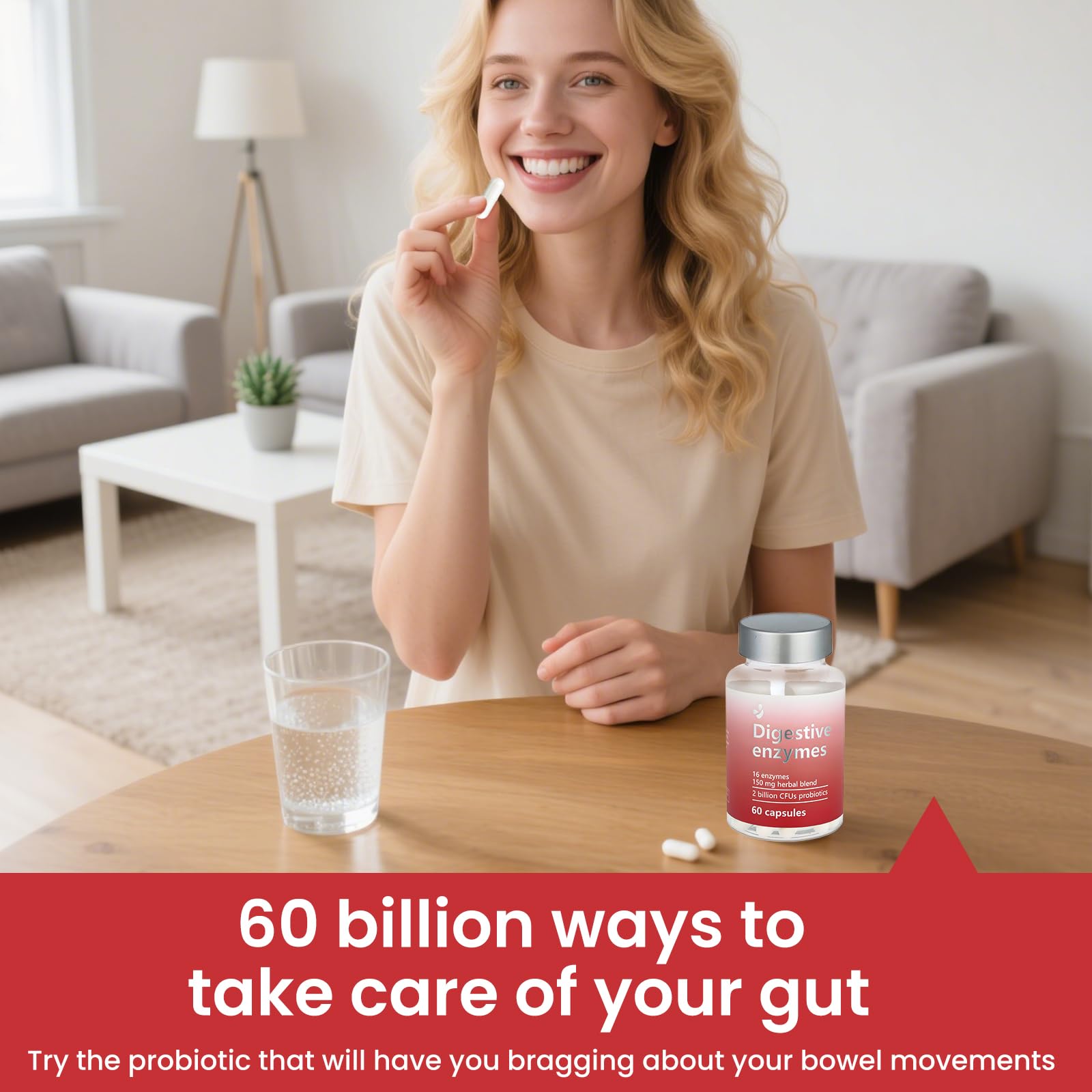 Illustration Loudsay montrant l’usage des gélules pour la digestion.