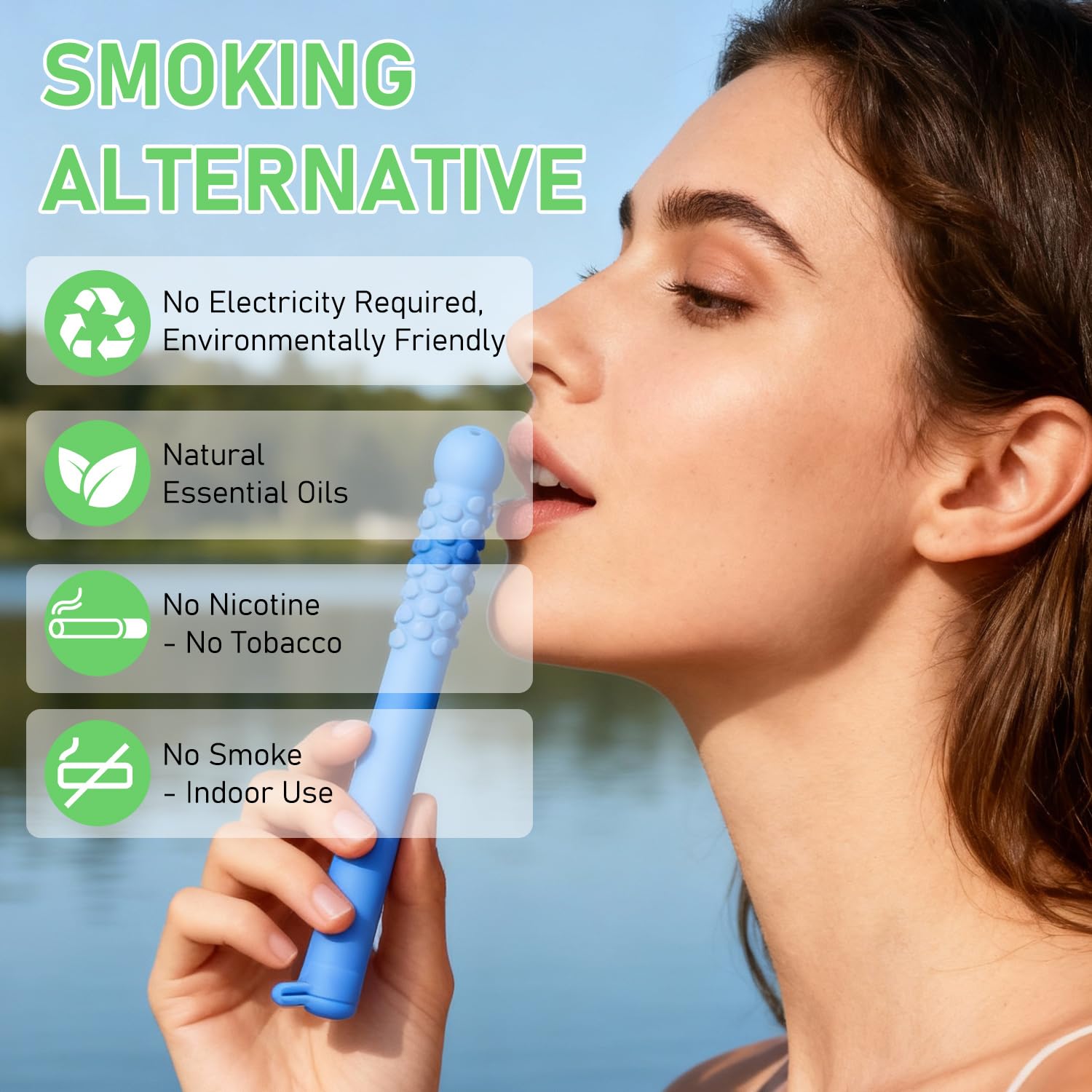 Loupai Breather Sticks en utilisation quotidienne pour concentration et calme.