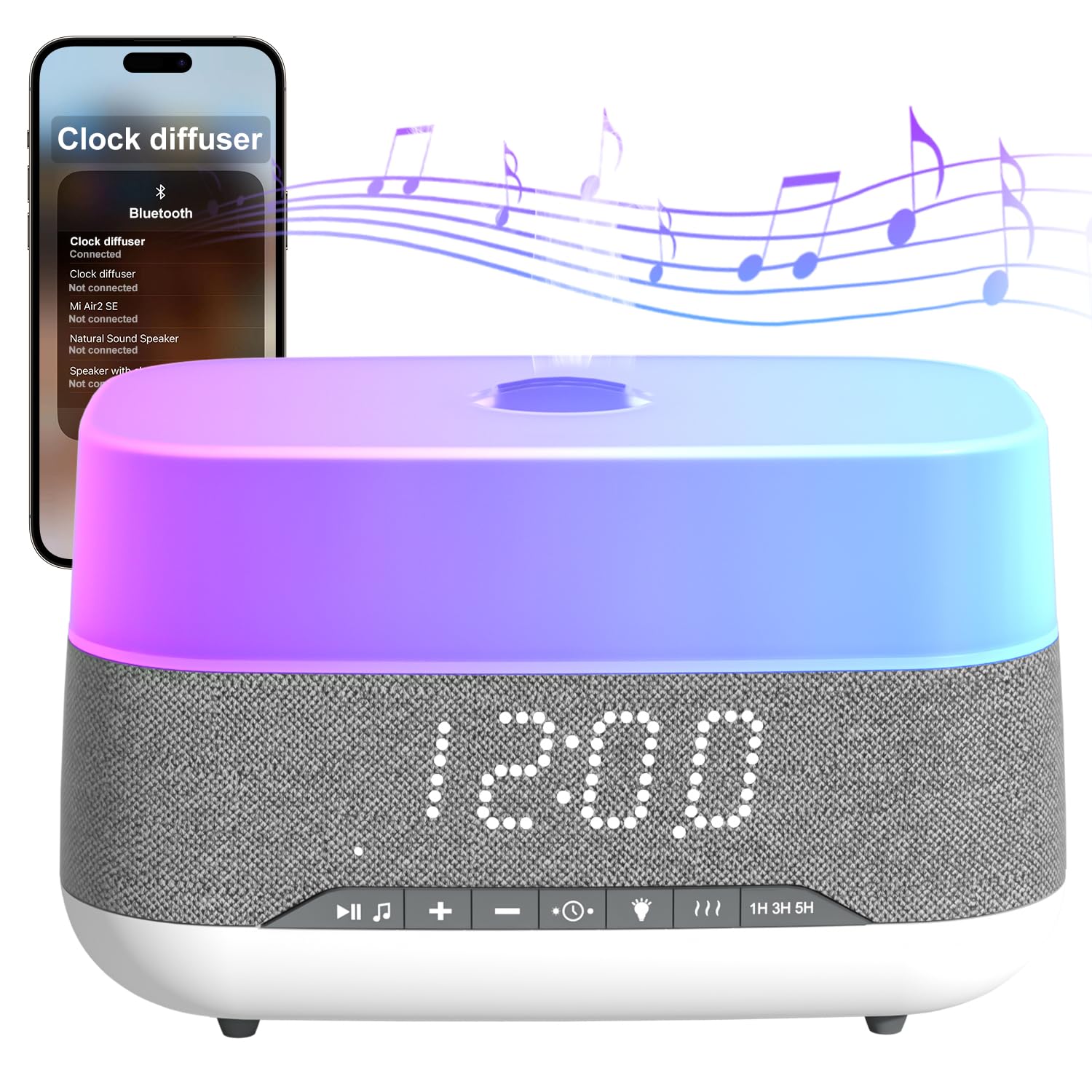Lovaroma diffuseur-arome 300 ml avec lumière LED pour ambiance apaisante.