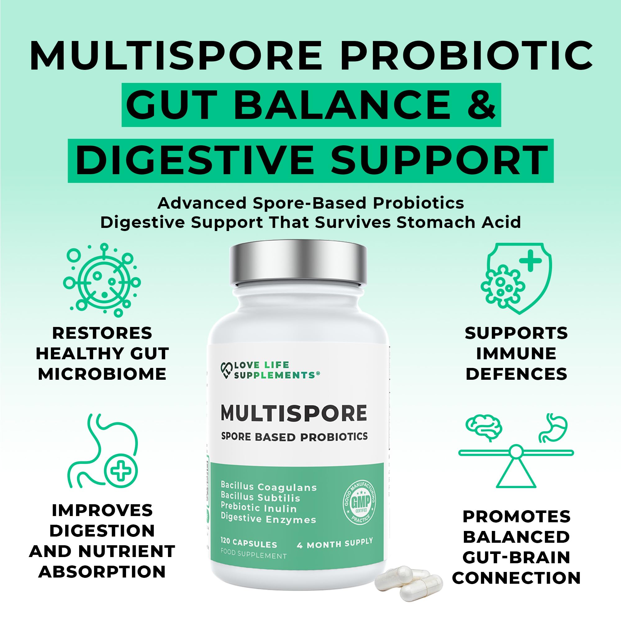 MultiSpore Plus – spores résistantes à la chaleur, sans réfrigération nécessaire.