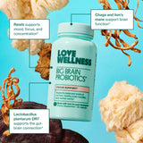 Love Wellness Big Brain Probiotics: préparation dans une boisson douce.