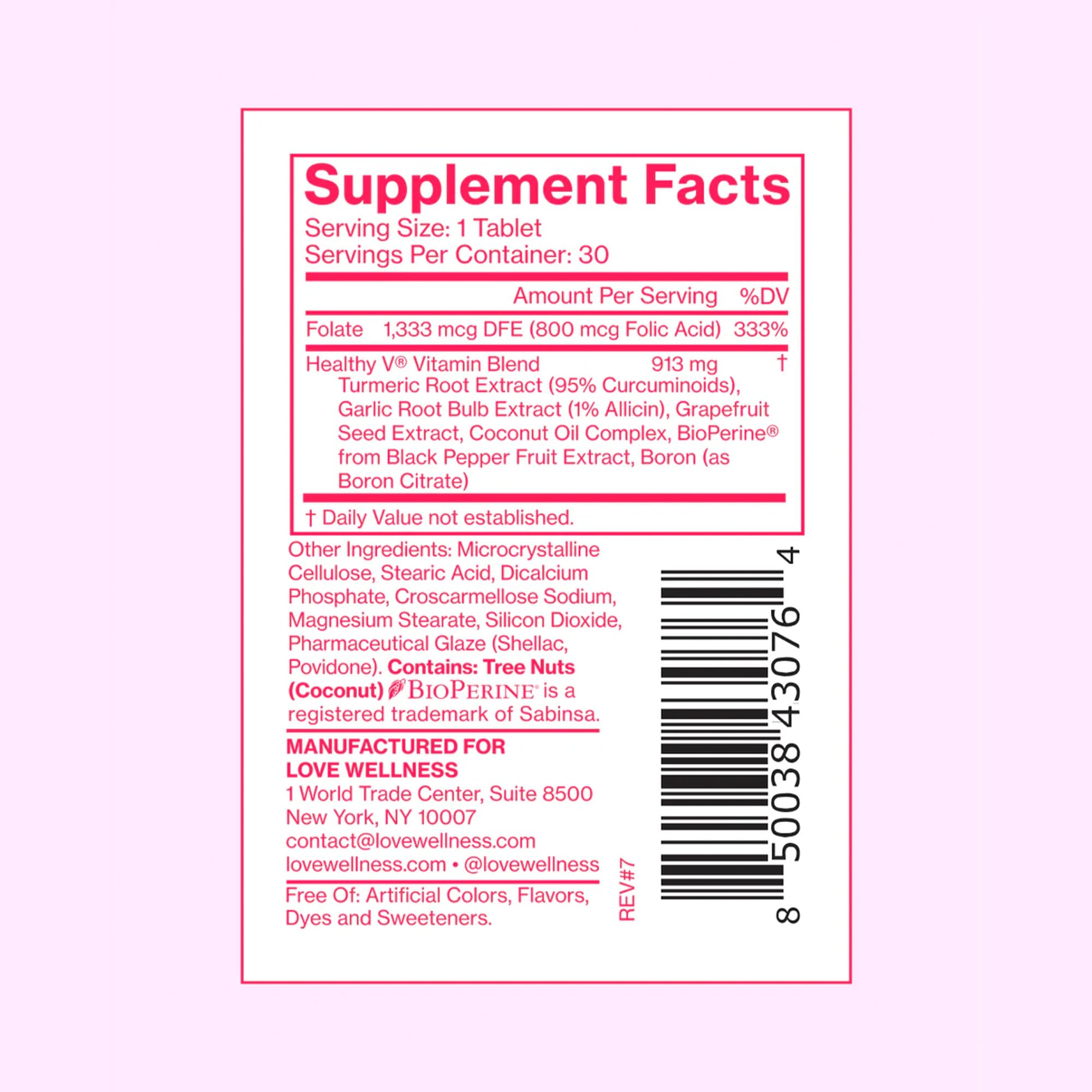 Love Wellness Healthy V Vitamin: présentation montrant l'utilisation quotidienne.