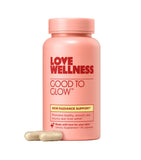 Love Wellness Good to Glow – bouteille prête à soutenir l'éclat et la douceur cutanée.