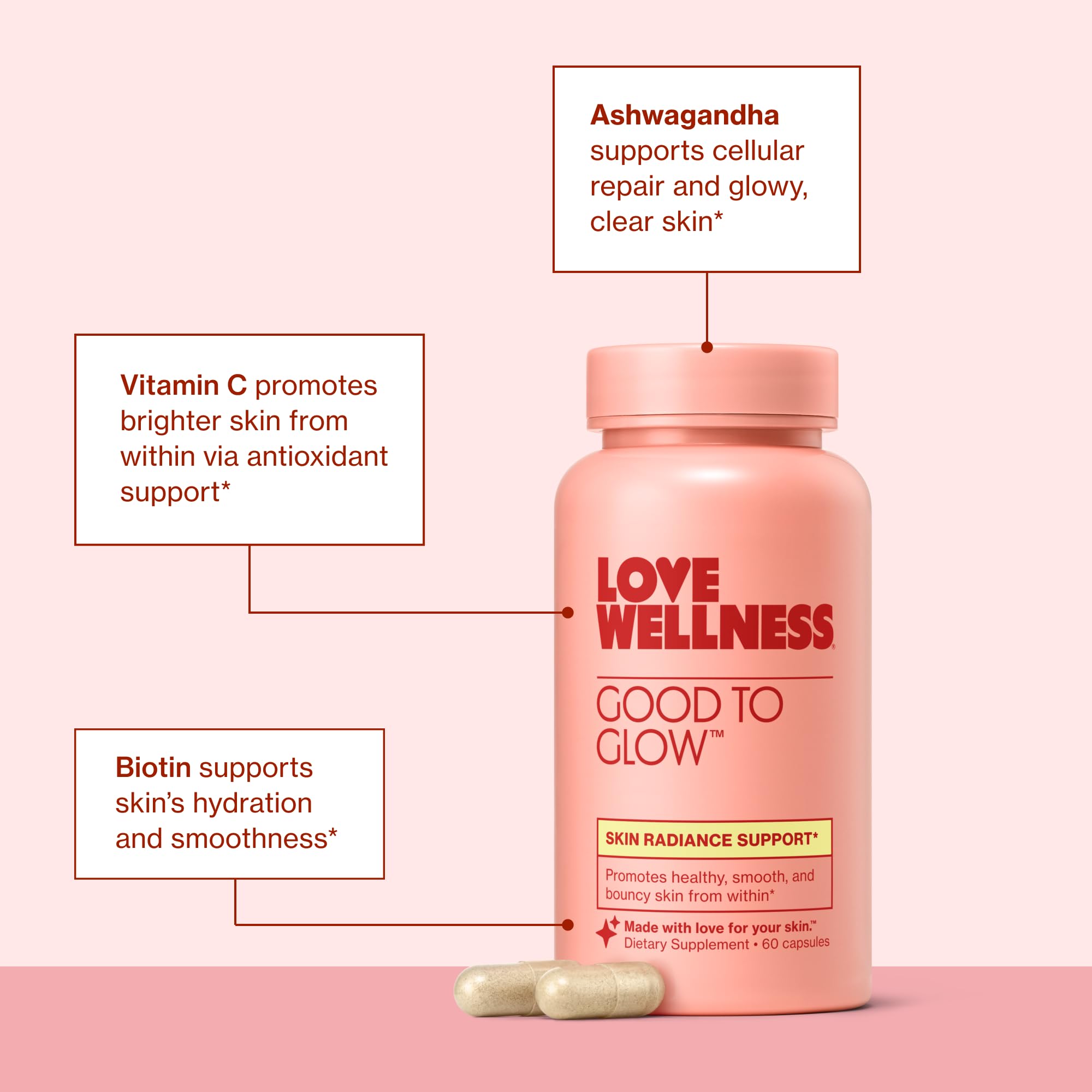 Love Wellness Good to Glow – teint lumineux et hydratation grâce aux vitamines.
