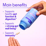 Love Wellness Gut Feelings Probiotique, postbiotiques inclus, soutien du microbiote et des défenses.