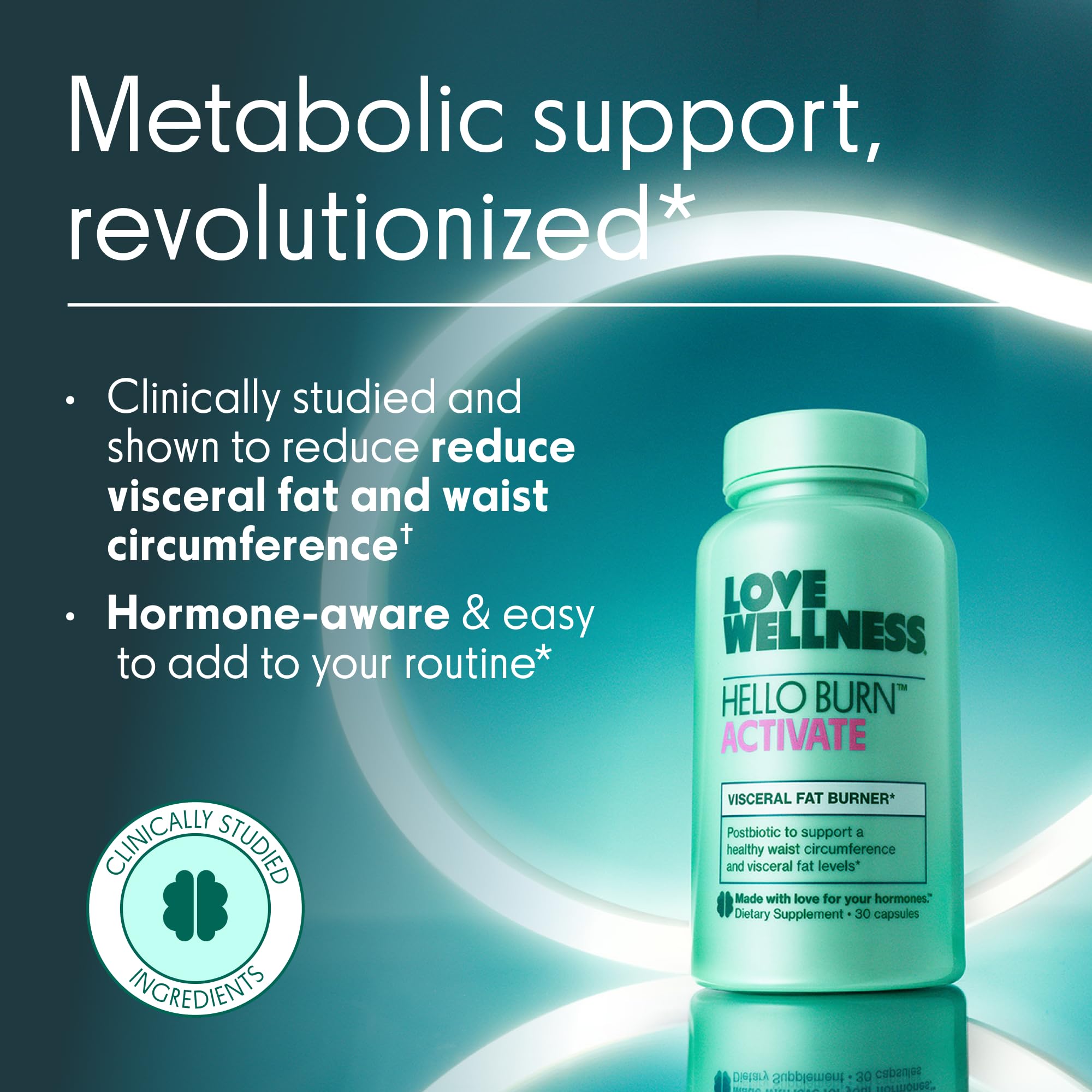Love Wellness Hello Burn Activate — capsules véganes sans gluten et sans lactose.