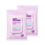 Love Wellness Lingettes équilibre pH – emballage pratique pour l'hygiène quotidienne.