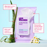 Love Wellness Lingettes sans parfum – douceur pour la zone intime.