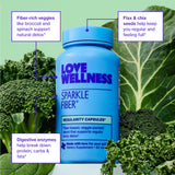 Love Wellness Sparkle Fiber – ingrédients végétaux riches en fibres et nutriments pour la digestion