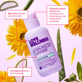 Love Wellness – image d’utilisation sous la douche, démonstration de mousse douce.