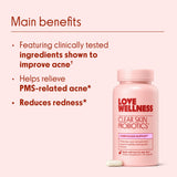 Love Wellness Zinc et Vitex extrait, flacon, soutien l'équilibre hormonal et l'éclat.