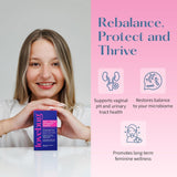 Flore vaginale et équilibre – image représentant le microbiome féminin et le confort.