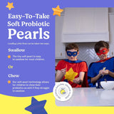 LOVEBUG Probiotiques pour enfants – bouchées sans sucre adaptées à un rituel quotidien.