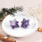 Loveliome Améthyste Merkaba – énergie en spirale, aide à recentrer l'esprit pendant la pratique.