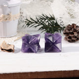 Loveliome Améthyste Merkaba – objet sacré pour la protection et la concentration spirituelle.