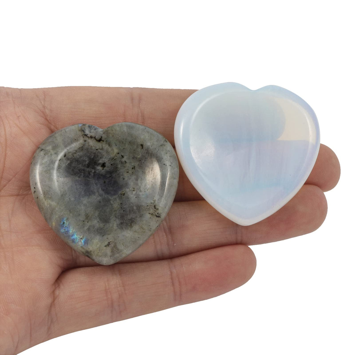 Loveliome coeur concave: deux pierres naturelles pour favoriser la relaxation et la meditation