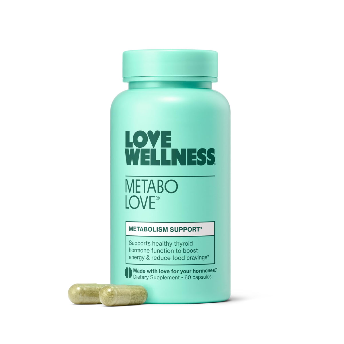 Love Wellness Metabolove: bouteille et étiquette lisibles pour une utilisation simple.