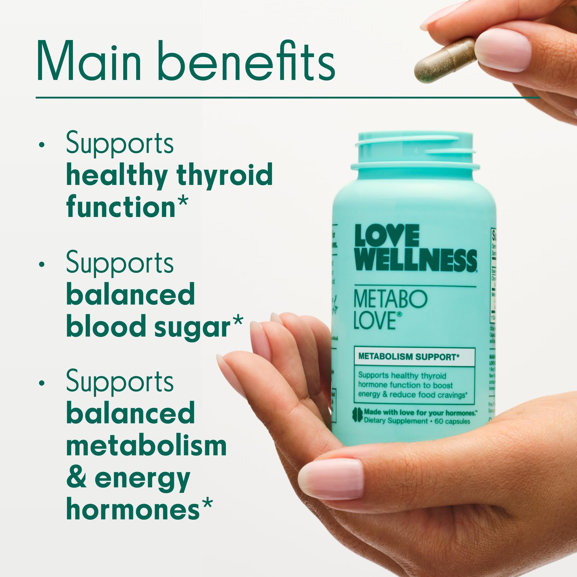 Love Wellness Metabolove: thé vert riche en antioxydants pour une énergie douce.