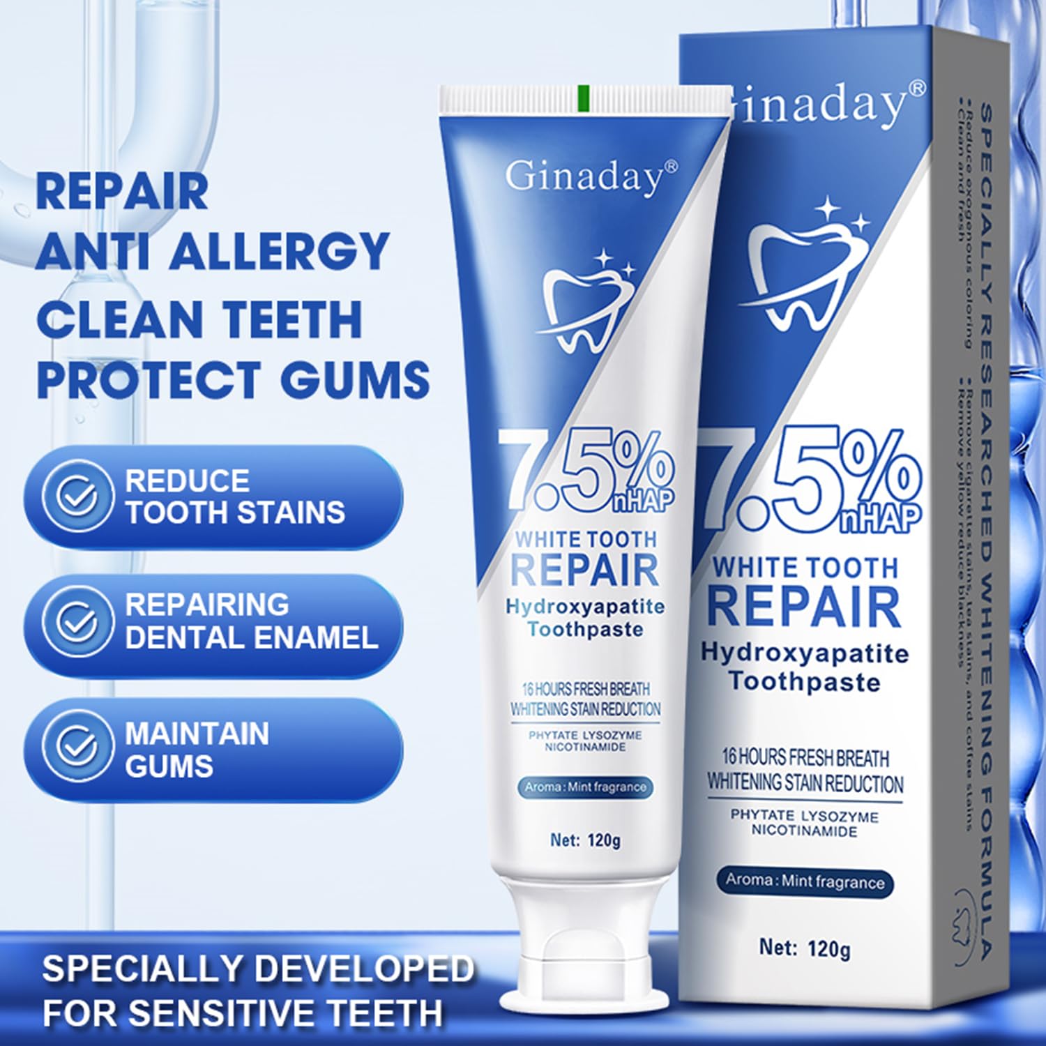 LOYOTICE dentifrice hydroxyapatite frais menthe: sensation rafraîchissante et haleine plus fraîche