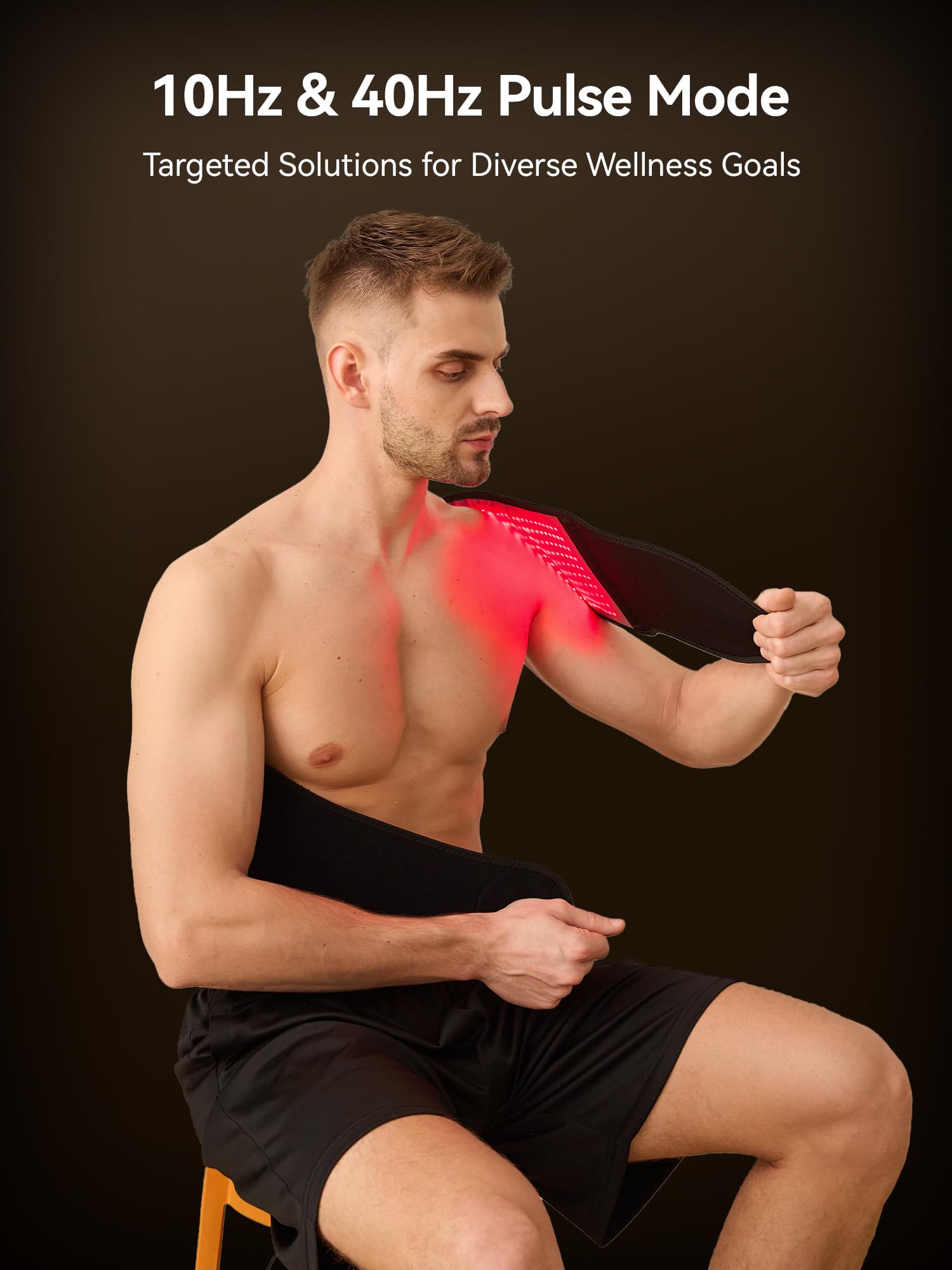 LPKP ceinture lumière rouge, design flexible et doux pour un confort durable.