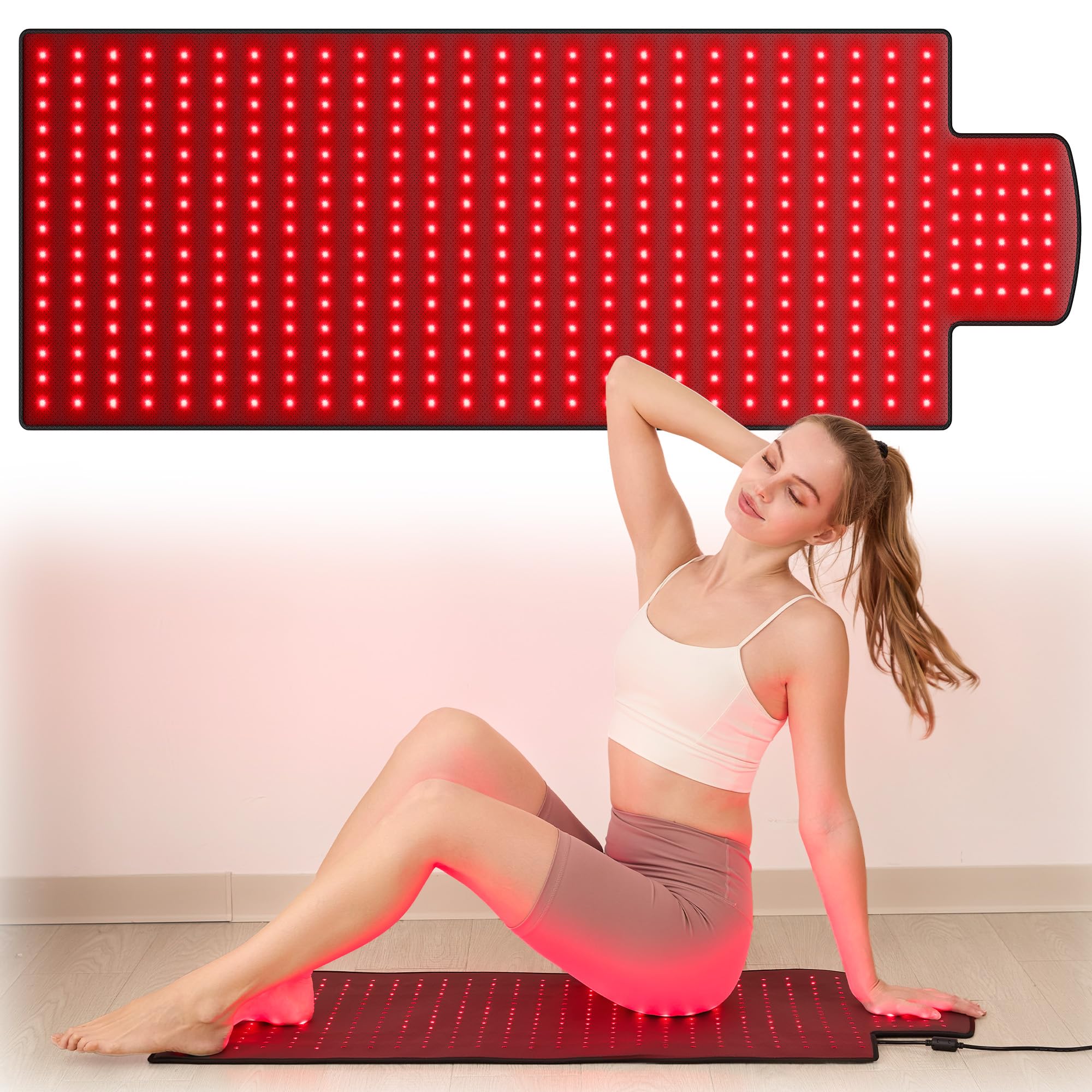 LPKP tapis therapie rouge grand format — couverture corporelle complète.