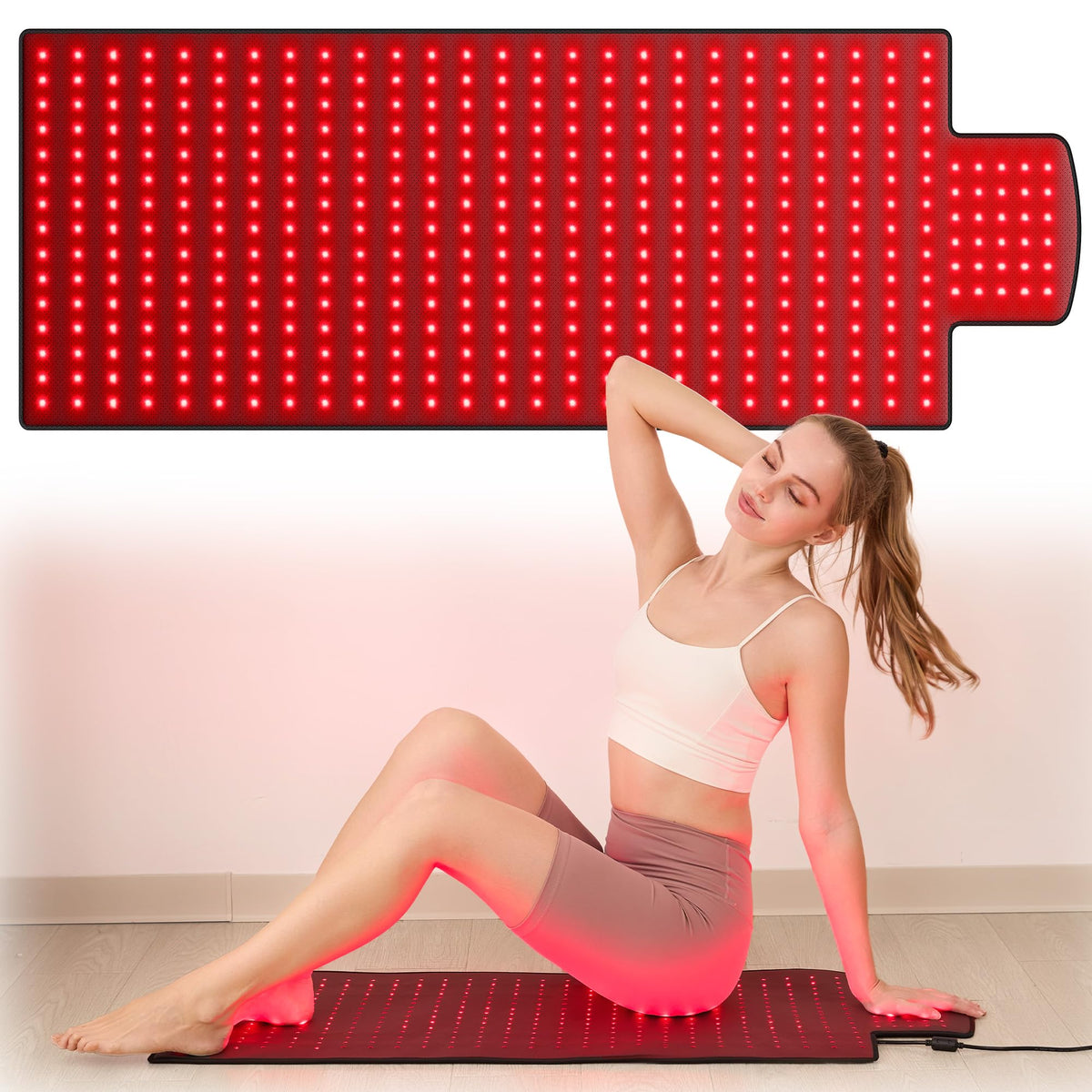 LPKP tapis therapie rouge grand format — couverture corporelle complète.