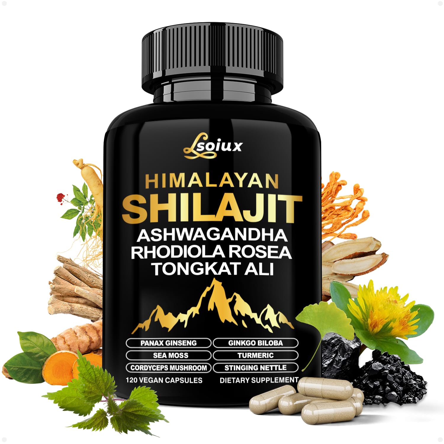 Le flacon LSOIUX Shilajit en flacon himalayen, symbole de vitalité naturelle.