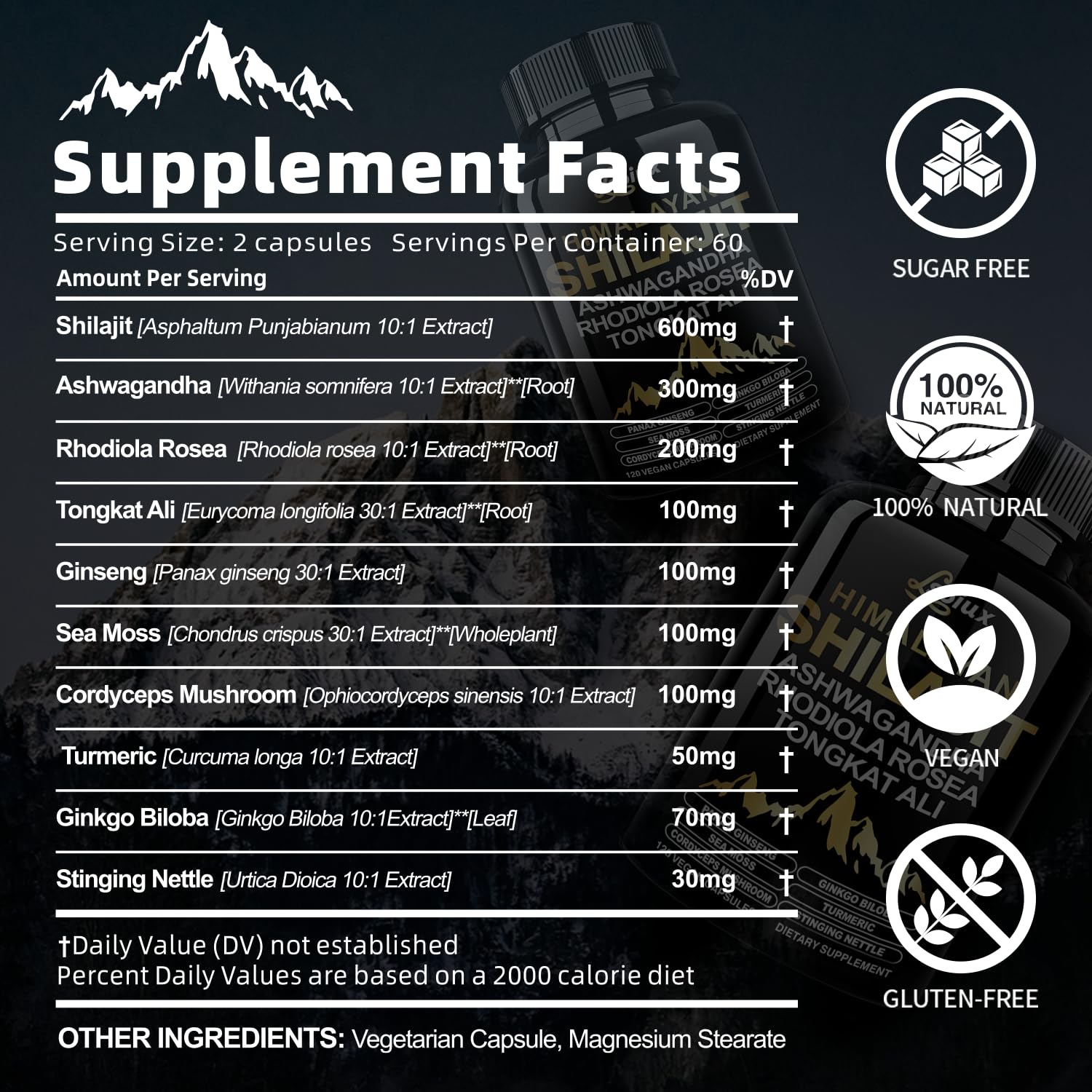 Capsules Shilajit LSOIUX, énergie soutenue au quotidien.