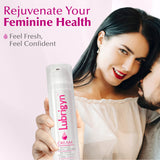 Moment intime plus confortable avec Lubrigyn, résultat potentiel mais non garanti.