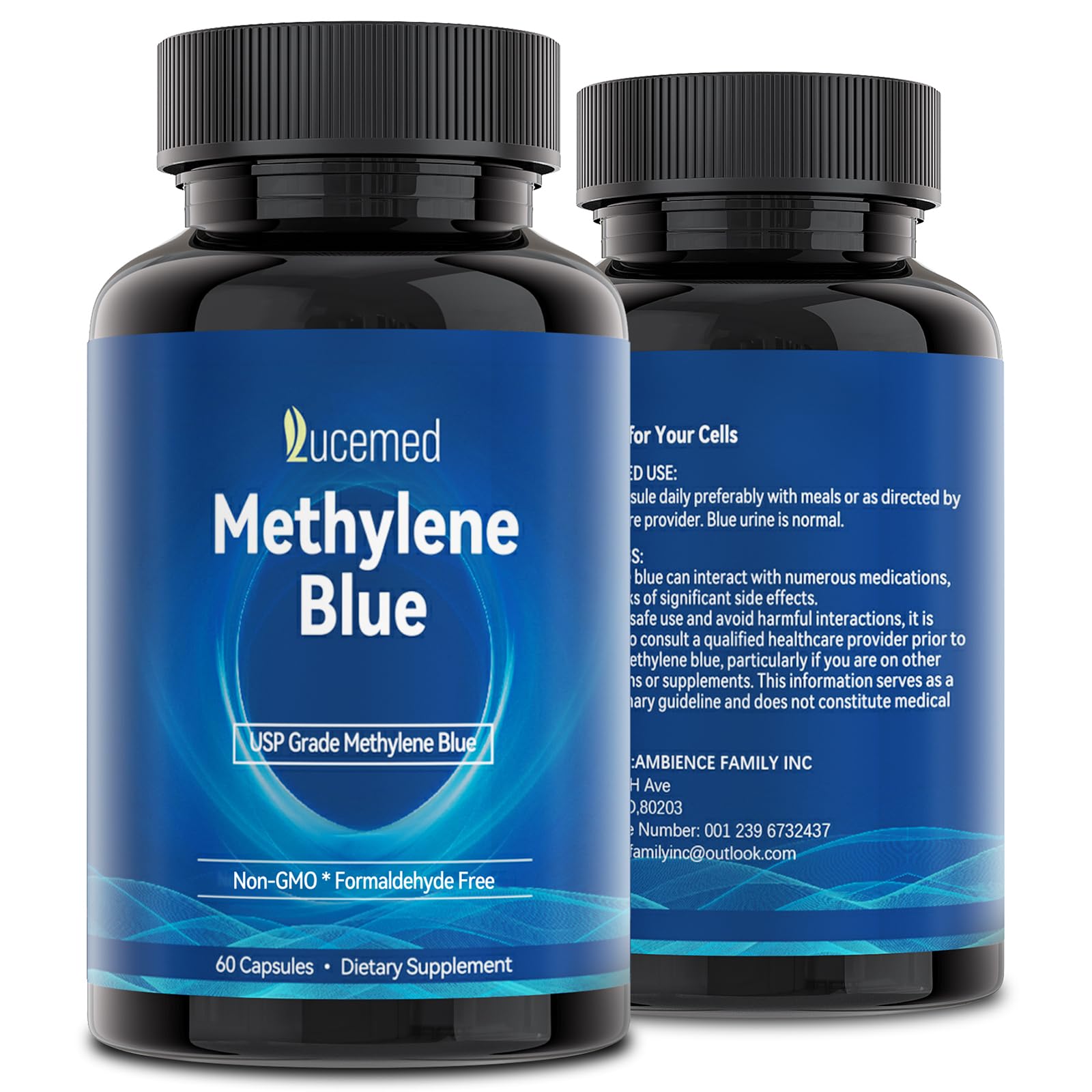 Lucemed Methylene Blue, vitamine-C-esters: soutien d'assimilation favorable.