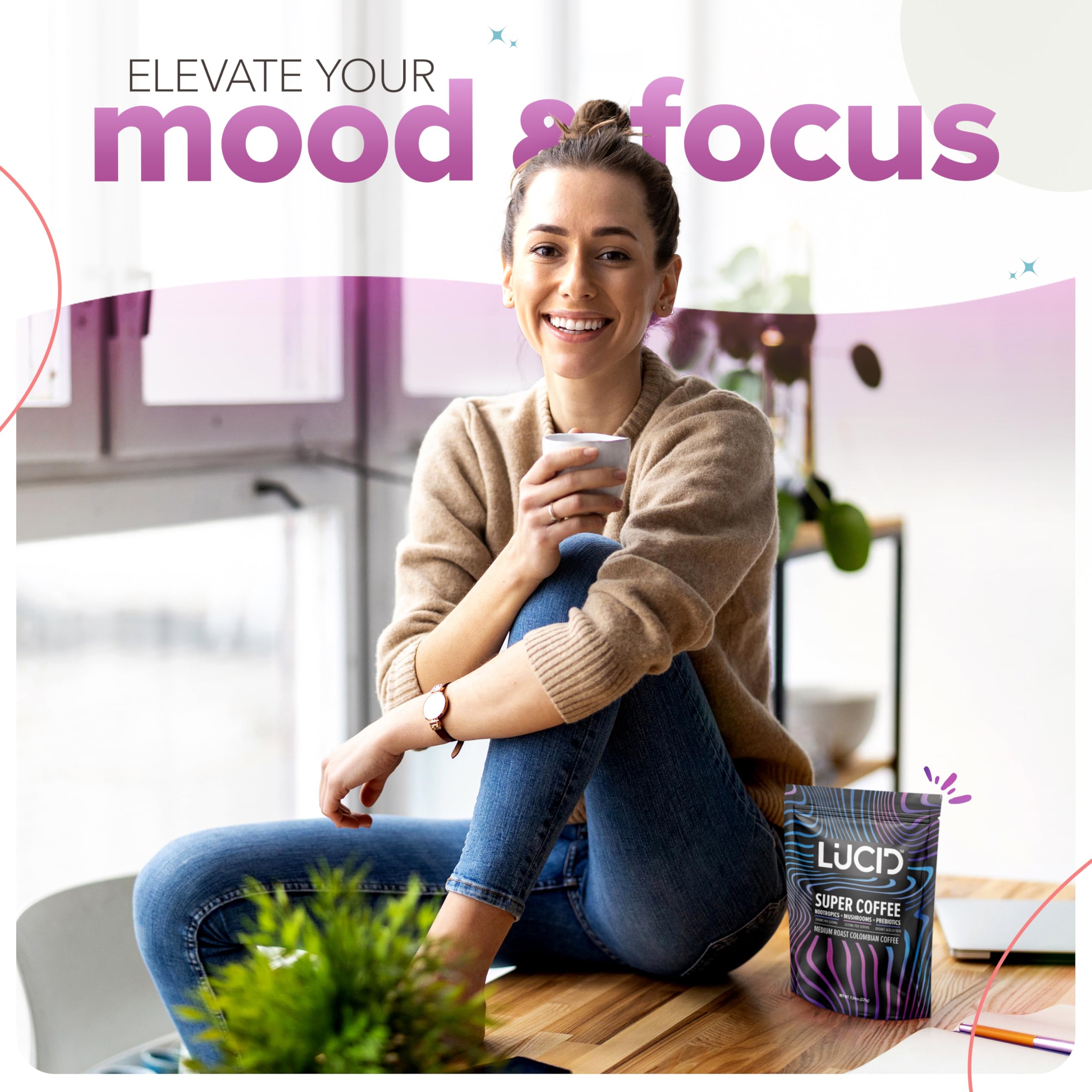 Lucid Superfood Café fabriqué aux États-Unis avec une traçabilité élevée