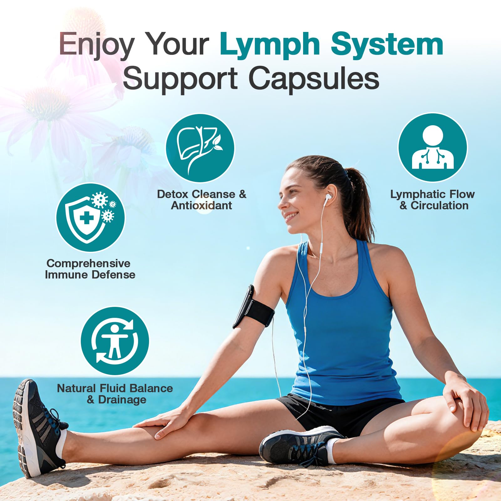 LUCKCHAN détox lymphatique – capsules quotidiennes faciles à prendre pour l'équilibre des fluides.